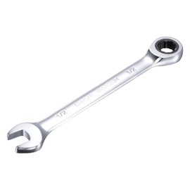 sourcing map 1/2 Inch Ratcheting Combination Wrench SAE 72 Teeth 12 Point Ratchet Box Ended Spanner Tools, Cr-V