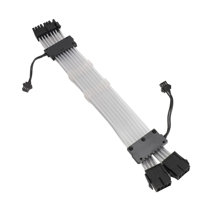 RGB PSU Cables ARGB GPU Power Supply Cable 2x8 Pin