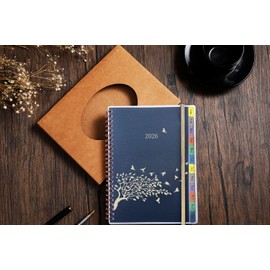 YHH 2026 Diary A5 Week to View, Annual Monthly & Weekly Planner with Tabs & Pocket, Extra Password Contact Notes UK Holiday, Spiral Bound, Elastic Personal Organiser Life Book, Jan.26-Dec.26