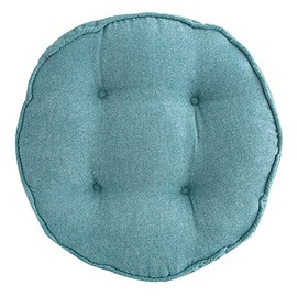 vctops - almohadillas para orejas suaves para silla de 18 pulgadas de diámetro, súper cómodas, gruesas, color sólido, para sillas de cocina, comedor, oficina (azul lago, 18 x 18 pulgadas)