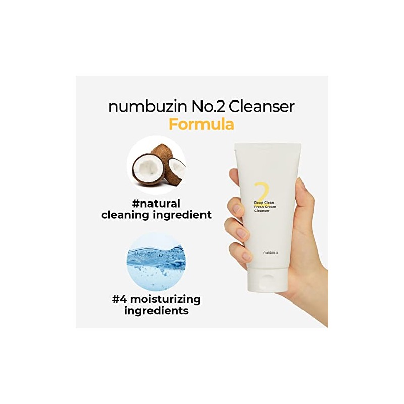 numbuzin - No.2- Deep Clean Fresh Cream Cleanser | Glycerin