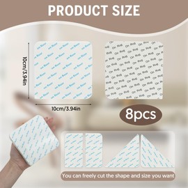 Anti Curling Rug Pads for Laminate Floors 4 Washable Pads (10 x 10 cm) to Prevent Rug Movement Curling and Slipping Grippers Keep Your Rug in Place Ideal for Home and Outdoor Use