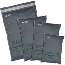 50 Mixed Compostable Mailing Bags Poly Postal Self Seal Bags 4 Sizes 10 from Each iSOUL Small to Large Mailing Bags Postage Packaging Assorted Mailers Posting Shipping Post Parcels Package Bags
