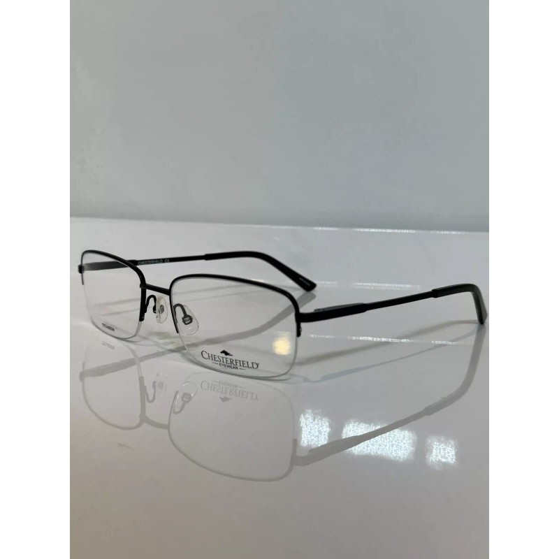 Chesterfield NIB Chesterfield 891T 003 Black Titanium semi-rimless eyeglasses 56mm