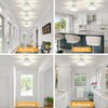 GZBEINI 2-Pack Crystal Semi Flush Mount Ceiling Light, Modern Chrome