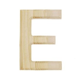 BESTPYSANKY Unfinished Unpainted Wooden Letter E (6 Inches)