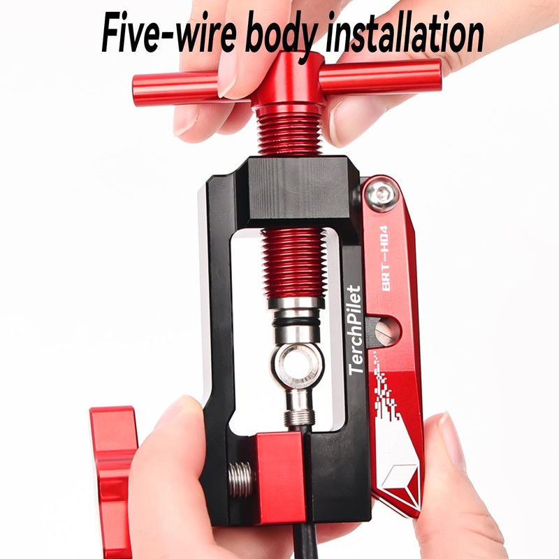 Bike Hydraulic Hose Cutter, Needle Driver & 8pcs Brass Olives