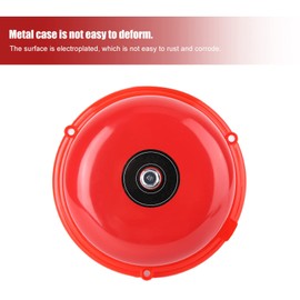 100 dB Fire Bell, 4 Inch Metal Fire Protection, Internal Impact Type Electric Bell, Safety Bell, Noise Mechanism, Fire Protection, Doorbell, Fire Alarm Bell for School, Fire Alarm (220 V)