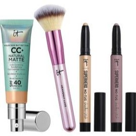 IT Cosmetics CC+ Cream Natural Matte SPF40 4-Piece Collection:_Medium