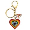Evenchae Rainbow Heart Keychain with Clip