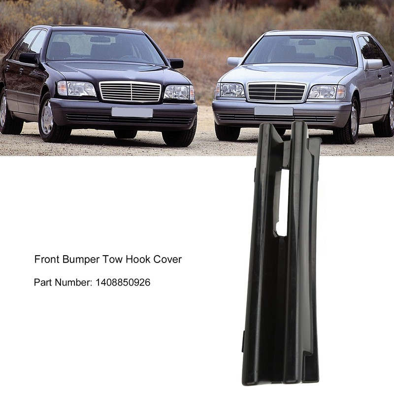 Bumper Tow Hook Cover 1408850926 Black Rounded Corners Fit For