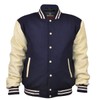 Men's Varsity Jacket Genuine Leather Sleeve and Wool Blend Letterman