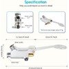 LukLoy 2 Pack Floor Mount Single Pedal Valve, Polished Chrome