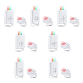 Nineleaf Motion Detector, Store Door Alarm, Commercial Door Alarm, 17 Tones, 5 Volume Levels, Vibration Function, 918ft Range, 4 LED Indicators, 7PK