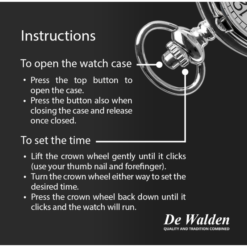 De Walden Golfing Gifts for Men Pewter Golf Pocket Watch