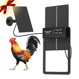 Automatic Chicken Door with LCD Display, Solar Chicken Coop Door with Multiple Modes & USB-C Charging, Automatic Chicken Coop Door with Light Sensor & Timer