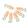 100Pcs Carrot Paper Clips Carrot Style Electroplated Metal Nonslip Rustproof
