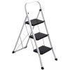 Segawe 3 Step Ladder Lightweight Folding Step Stool with Wide