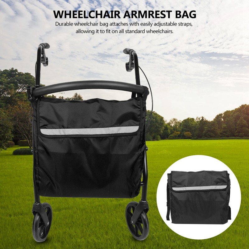 Powered Wheelchair Carrying Bag Carry Case Organizer Accessories for Wheelchair(Black)
