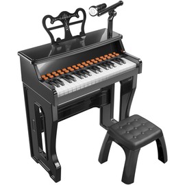 Poiacmvoia Keyboard Piano Toy for Kids 37-Key Toddler Keyboard Musical Instrument Mini Piano Educational Music Pianos Toys with Microphone, Christmas Birthday Gifts for Age 3 4 5 6 Years Old