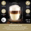 Creano Double Walled Coffee Glasses 250ml - Insulated Cappuccino Cups
