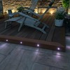 firstchoicelighting Set of 10-30mm LED Decking Plinth Ground Light Kit,