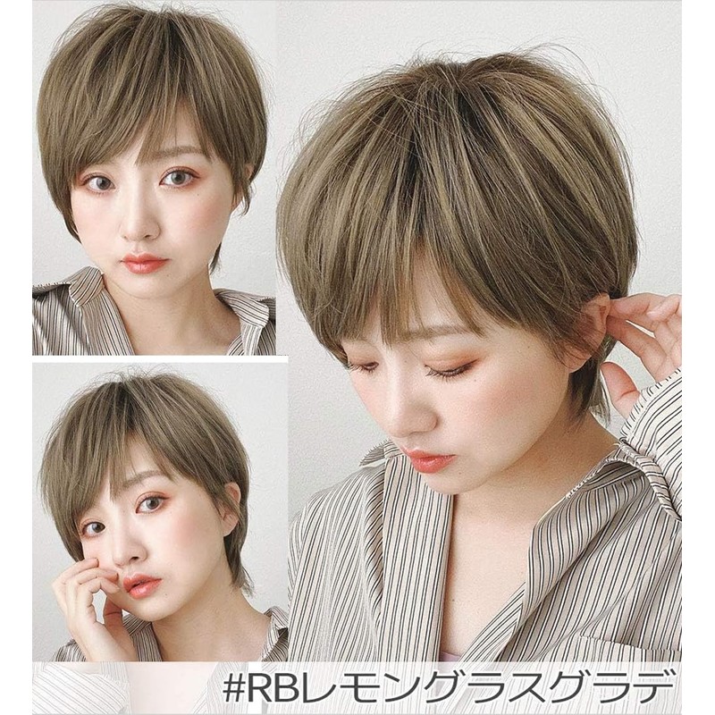 Brightlele hf1284-RB-M Wig, Short Full Bob Wig, Natural, Unisex, Short