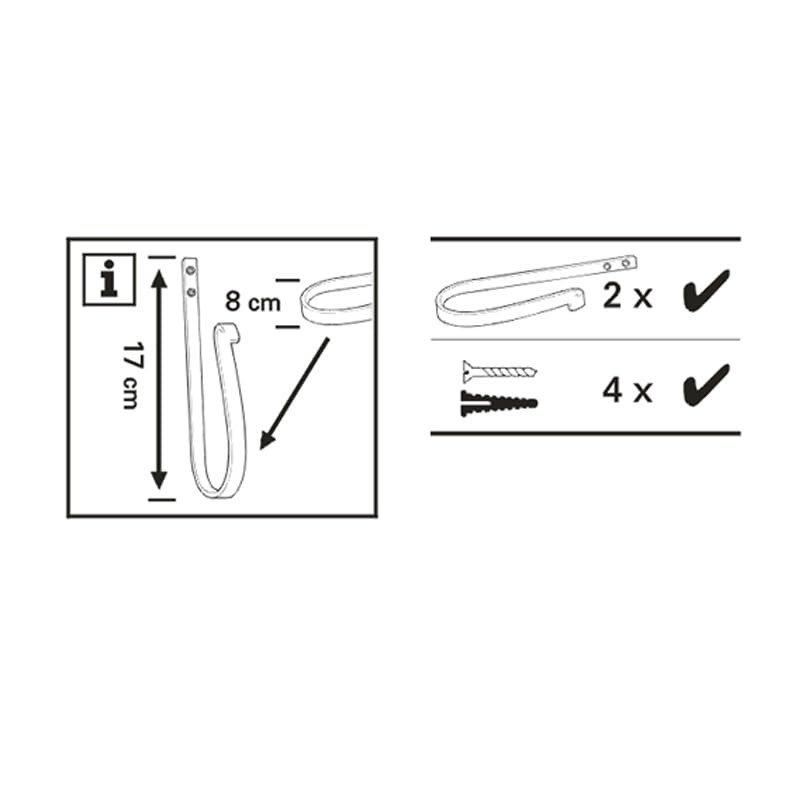 Refila Curtain Holdbacks (Set of 2), Wall Mounted Drapery Tiebacks