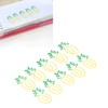 100pcs Metallic Paper Clips Green Yellow Ananas Shape Electroplating Process