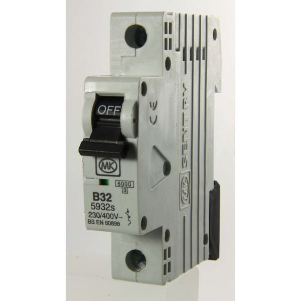 MK Electric Sentry 32A Single Pole Type B MCB