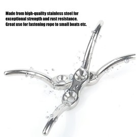 LSTKLY Cleat Hook Boat Deck Flagpole Rope Cleat Hook Marine Grade Stainless Steel Heavy Duty Rope Cord Cleat Hook Washing Line Hook Blind Cord Cleats Hook Pull Cord Winders Boat Mooring Accessories