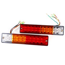 2 Pcs 30 LED Taillights Truck Rear Tail Light Brake Lamp Stop Light Reverse Indicator Lamp for Trailer Truck - Waterproof 12V/24V(24V)