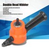 Double Head Nibbler 360° Adjustable Versatile Drill Attachment Metal Cutter