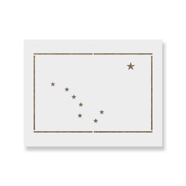 Alaska State Flag Stencil - Durable for Memorial Day and July Fourth Crafts, Alaska Stencils, Alaska Stencil