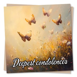 Sympathy Card for Loss of Loved One - Butterflies, Wildflowers, Beautiful - Deepest Condolences - Condolences For Daughter, Son, Child, Grandchild, Best Friend, Partner, Relative, Colleague