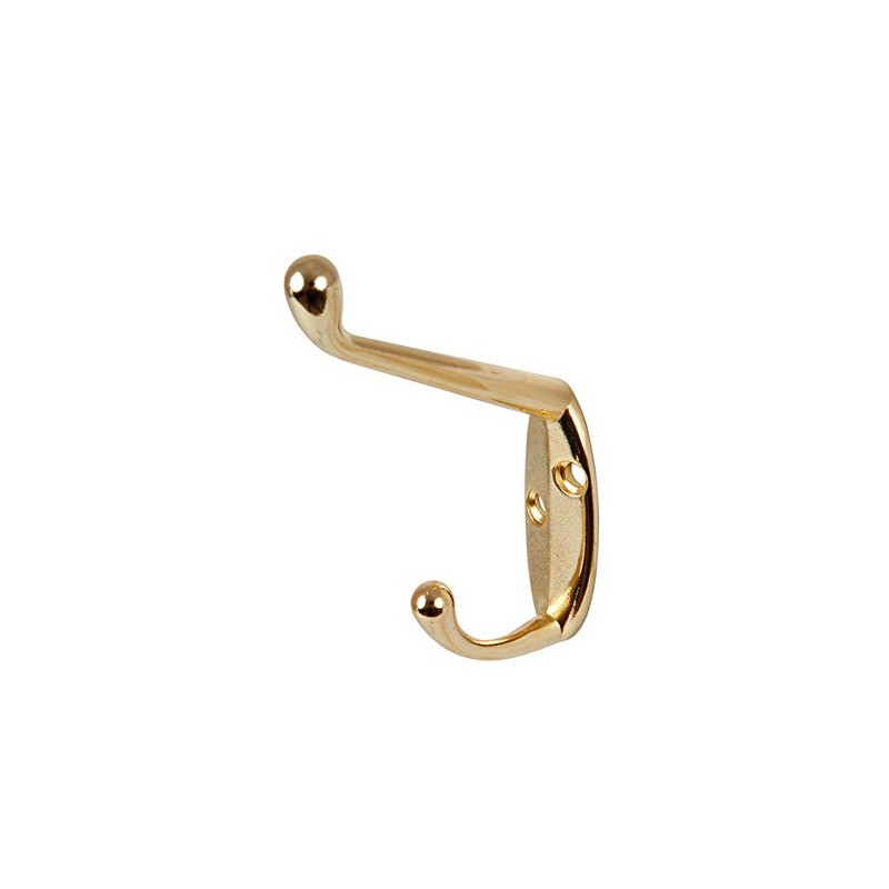 Fort Fasteners Hat and Coat Hooks Brass Plated Pack of
