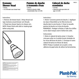 Keeney PP825-3 Plumb Pak Economy Shower Head, Chrome