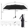 Portable Umbrella, Compact Folding Umbrella, Windproof with Reinforced Canopy, Automatic