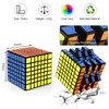 ROXENDA ROXENDA Zauberwürfel Speed Würfel- Einfaches Drehen & Glatt Spiel, Super-haltbarer Aufkleber mit Lebendige Farben (7x7x7)