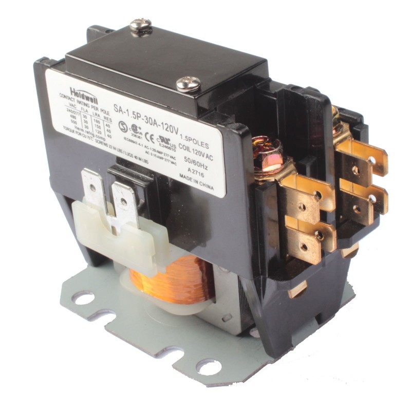 Holdwell SA-1.5P-30A-120V 1.5 Pole Normally Open Double Make with shunt
