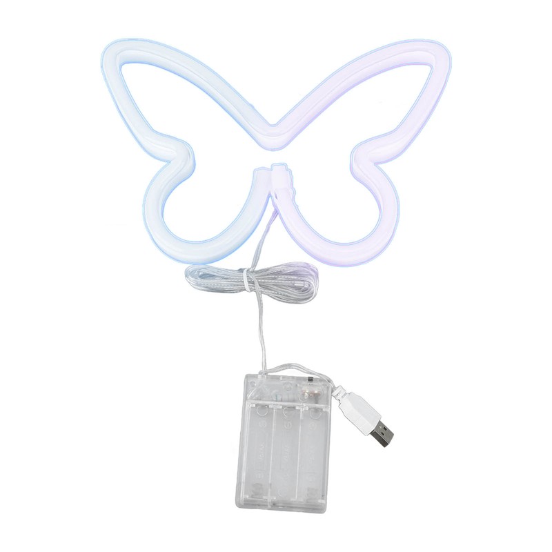 Neon Butterfly Light Pink Blue Neon Sign LED Neon Wall