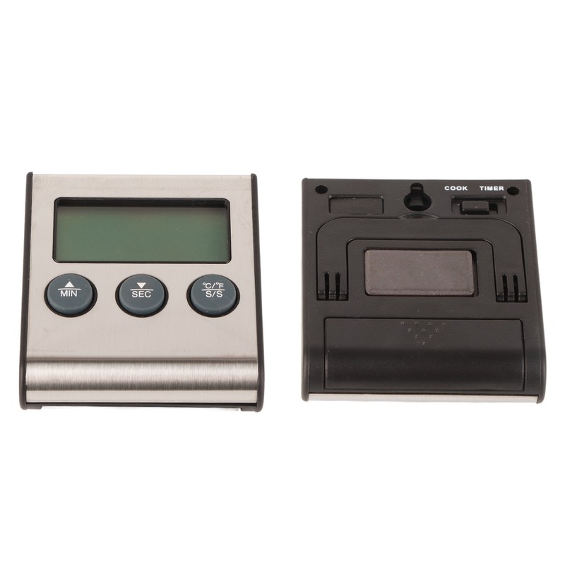 Digital Cooking Thermometer Timer LCD Display ℃/℉ W/Probe for Barbecue