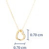 Collar de Corazón en Chapa de Oro 22K para Mujer,
