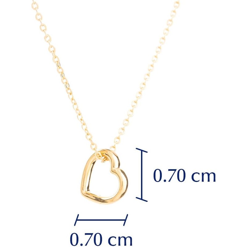 Collar de Corazón en Chapa de Oro 22K para Mujer,