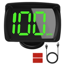 Digital GPS Speedometer Car HUD Headup Display, Real-Time Universal Smart Speedometer with Large Clear LED Font for Truck SUV Motorcycle USB Plug & Play(With Car Charge Adapter MPH)