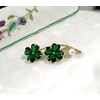 GFM® BRCH-Clover-CRYS Four Leaf Clover Crystal Small Enamel Brooch, Metal,