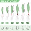 Luminous Fishing Spoon Lures,6/12pcs Metal Spoon Trout Lures Casting Trolling