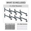 OVOV Closet Rod Bracket Heavy Duty 10 Inch Closet Shelf