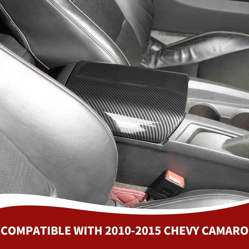 RAZPOY for Camaro Center Console Cover Armrest Box Trim Waterproof