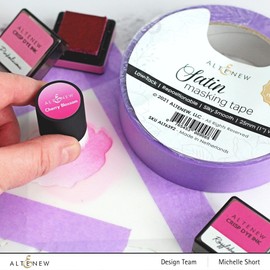 Altenew Satin Masking Tape, Low Tack Masking Tape for Card Making, 50 Meters Long,1" Wide Repositionable Colored Tape for Crafting